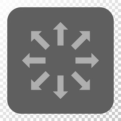 explode arrows rounded square button vector image