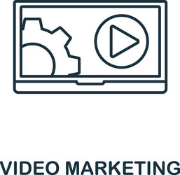 Video marketing icon symbol creative sign from vector