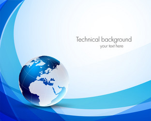 Globe with orbits and glowing Royalty Free Vector Image