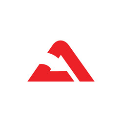 Triangle arrow up line geometric logo Royalty Free Vector