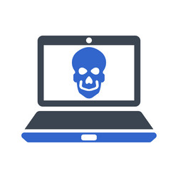 hacking computer icon vector image