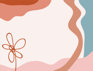 rectangular background with abstract shapes vector image