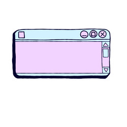 Retro vaporwave y2k computer interface vector