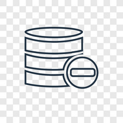 database concept linear icon isolated vector image