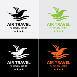 eagle travel logo template Vector Image