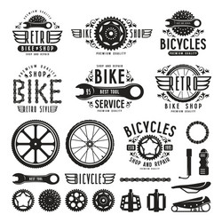 Vintage Bike Shop Labels & Badges Vector Image