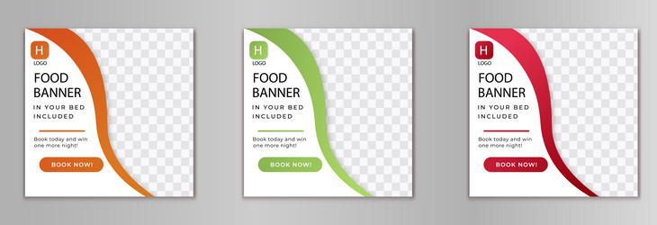 abstract banner design web template set vector image