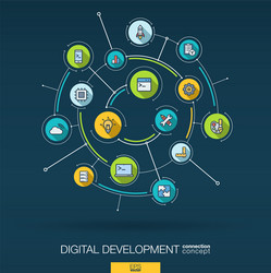 abstract development and programming background vector image