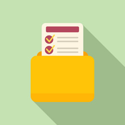 folder task schedule icon flat event time vector image