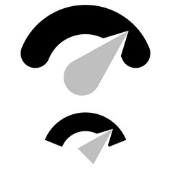 gauge meter level and progress indicator icon vector image