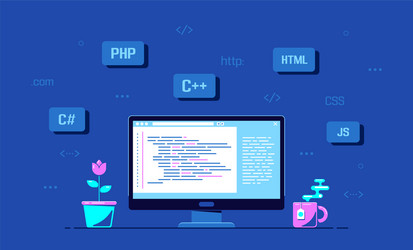 software and application development vector image