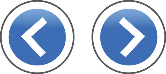 left right previous next or back and forth round vector image
