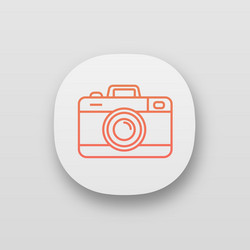 Photo camera app icon vector