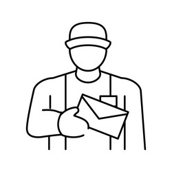 Postman Line Vector Images (over 1,400)