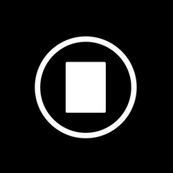 stop button icon in linear style isolated vector image
