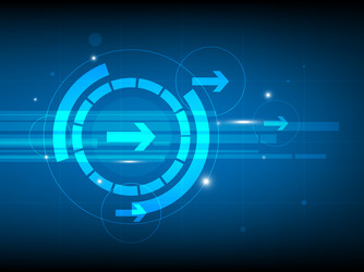 Blue right arrow concept Royalty Free Vector Image