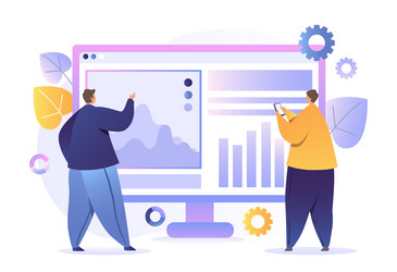 Data analysis concept vector