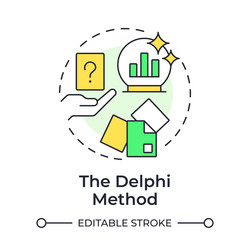 delphi method multi color concept icon vector image