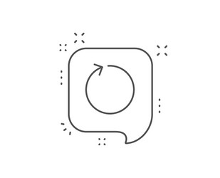 loop arrow line icon refresh arrowhead vector