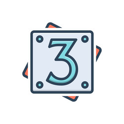 Three Royalty Free Vector Image - VectorStock