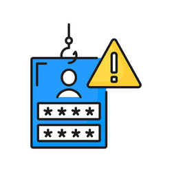 virus on password cyber attack computer alert sign vector image
