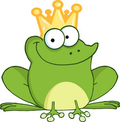 Cartoon Frog Prince Vector Image