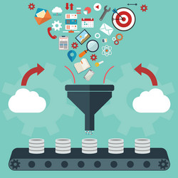 Data Analysis & Filtering Concepts vector image