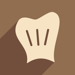 flat with shadow icon and mobile application chef vector image