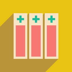 flat with shadow icon and mobile application vector image