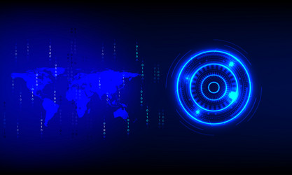 graphics design circle cog glow concept hitech vector image