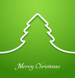 Green abstract christmas tree applique vector