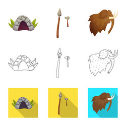 isolated object evolution and neolithic sign vector image