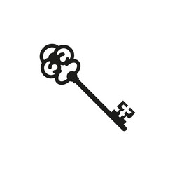 Ancient key icon simple Royalty Free Vector Image