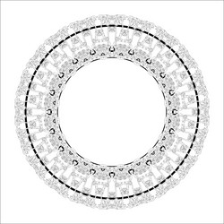 mandala shaped contoured branches flowers leaves Vector Image