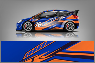 Racing Car Decal Wrap Vector Image