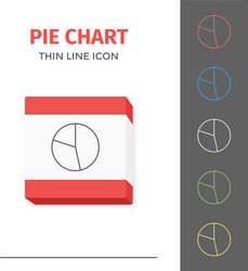 Simple line stroked chart or graph icon vector