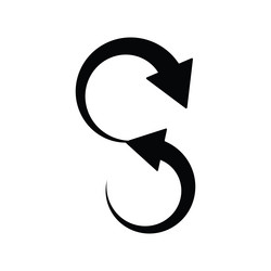 arrow rotate icon simple pointer icons for ui vector image