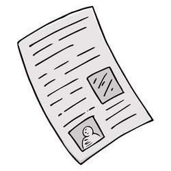document form sheet paper with text icon vector image