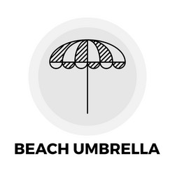 Beach umbrella icon vector