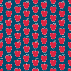 seamless pattern with red apples vector