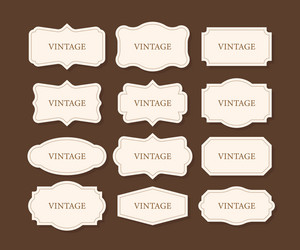 Vintage frames set clipart bundle retro Royalty Free Vector