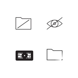cyber security linear icons set simple outline vector image