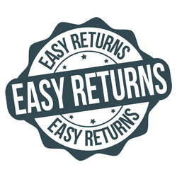 easy returns label or stamp vector