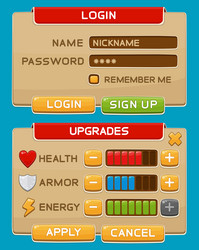 Modern Button Set for UI Design vector image