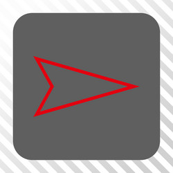 pointer right rounded square button vector image