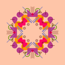 symmetrical composition of geometric shapes vector image