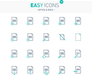 easy icons 18e docs vector image