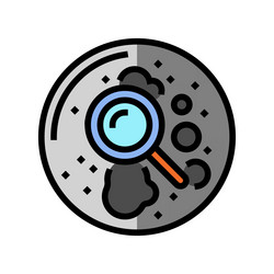 Lunar exploration space color icon vector