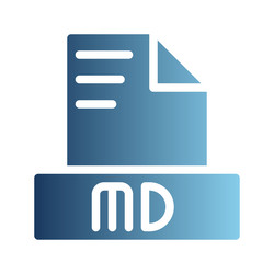 markdown document file text icons vector image