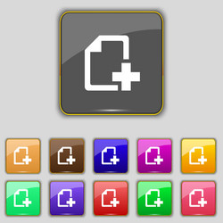 add file document icon sign set with eleven vector image